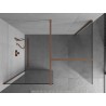 Mexen Kioto Duschwand Walk-in 105 x 100 cm, transparent, gebürstetes Kupfer - 800-105-202-65-00-100