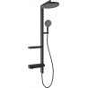 Mexen Dizzy Aufputz-Duschset mit Regendusche und Batterie, schwarz - 78104-70