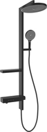 Mexen Dizzy Aufputz-Duschset mit Regendusche und Batterie, schwarz - 78104-70
