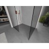Mexen Kioto Duschwand Walk-in 140 x 85 cm, transparent, gebürstetes Kupfer - 800-140-202-65-00-085