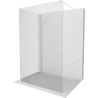 Mexen Kioto Duschwand Walk-in 100 x 80 cm, transparent, weiß - 800-100-212-20-00-080