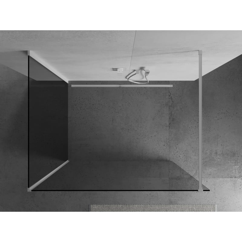 Mexen Kioto Duschwand Walk-in 100 x 85 cm, transparent, weiß - 800-100-212-20-00-085