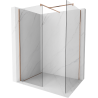 Mexen Kioto Duschwand Walk-in 160 x 95 cm, transparent, gebürstetes Kupfer - 800-160-202-65-00-095