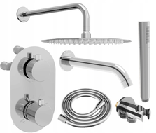 Mexen Kai DR70 Unterputz-Badewannen- und Duschsystem mit 30 cm Regenbrause, Chrom - 77602DR70301-00