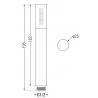 Mexen Kai DR70 Unterputz-Wannen- und Duschset mit 30 cm Regenduschkopf, schwarz - 77602DR70301-70