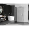 Mexen Kioto Duschwand Walk-in 130 x 90 cm, schwarzer Rahmen, weiß - 800-130-212-20-70-090