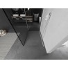 Mexen Kioto Duschwand Walk-in 130 x 90 cm, schwarzer Rahmen, weiß - 800-130-212-20-70-090