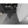 Mexen Kioto Duschwand Walk-in 130 x 100 cm, schwarzer Rahmen, weiß - 800-130-212-20-70-100