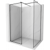 Mexen Kioto Walk-in Dusche Wand 110 x 80 cm, schwarzes Muster, schwarz - 800-110-202-70-70-080