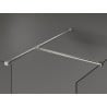 Mexen Kioto Duschwand Walk-in 120 x 120 cm, schwarzer Rahmen, gebürsteter Nickel - 800-120-202-97-70-120