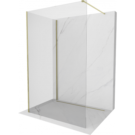 Mexen Kioto Duschwand Walk-in 90 x 70 cm, transparent, gold - 800-090-212-50-00-070