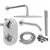 Mexen Kai DR70 Unterputz-Badewannen- und Duschset mit 25 cm Regendusche, Chrom - 77602DR70251-00