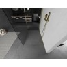 Mexen Kioto Duschwand Walk-in 100 x 75 cm, transparent, gold - 800-100-212-50-00-075