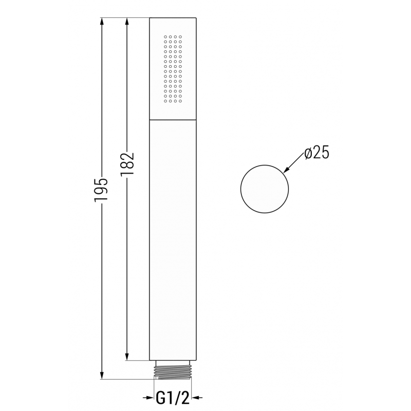 Mexen Kai DR70 Unterputz-Bad-Dusch-Set mit 25 cm Kopfbrause, weiß - 77602DR70251-20