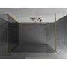 Mexen Kioto Duschwand Walk-in 100 x 80 cm, transparent, gold - 800-100-212-50-00-080