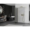 Mexen Kioto Duschwand Walk-in 140 x 80 cm, transparent, gold - 800-140-212-50-00-080