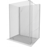 Mexen Kioto Duschwand Walk-In 100 x 75 x 30 cm, transparent, chrom - 800-100-075-221-01-00-030