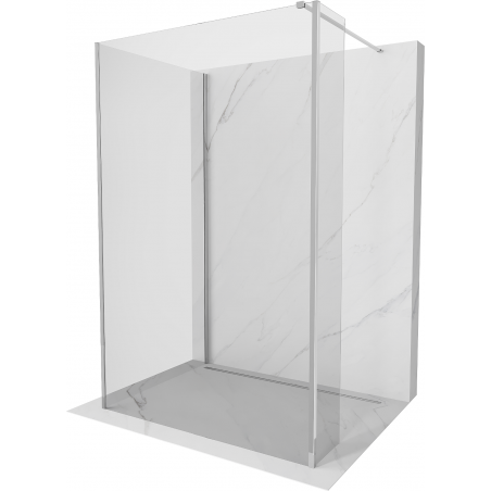 Mexen Kioto Duschwand Walk-in 100 x 85 x 30 cm, transparent, Chrom - 800-100-085-221-01-00-030