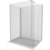 Mexen Kioto Duschwand Walk-in 100 x 85 x 30 cm, transparent, Chrom - 800-100-085-221-01-00-030