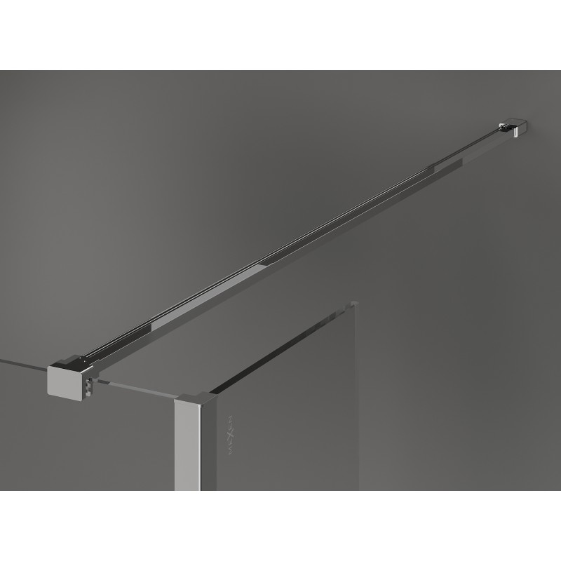 Mexen Kioto Duschwand Walk-in 135 x 100 x 30 cm, transparent, Chrom - 800-135-100-221-01-00-030