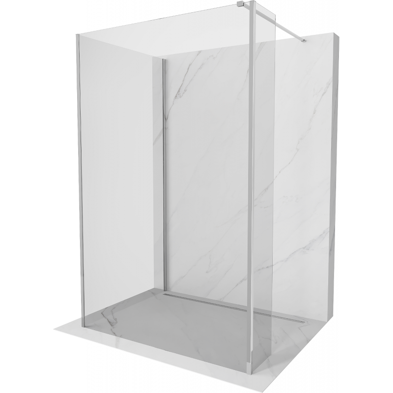 Mexen Kioto Duschwand Walk-in 120 x 105 x 30 cm, transparent, chrom - 800-120-105-221-01-00-030