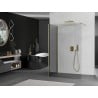 Mexen Kioto Duschwand Walk-in 110 x 80 cm, transparent, gold gebürstet - 800-110-212-55-00-080