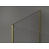 Mexen Kioto Duschwand Walk-in 100 x 80 cm, transparent, gold gebürstet - 800-100-212-55-00-080