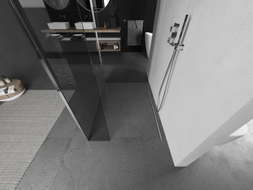Mexen Kioto Duschwand Walk-in 130 x 115 x 30 cm, transparent, Chrom - 800-130-115-221-01-00-030
