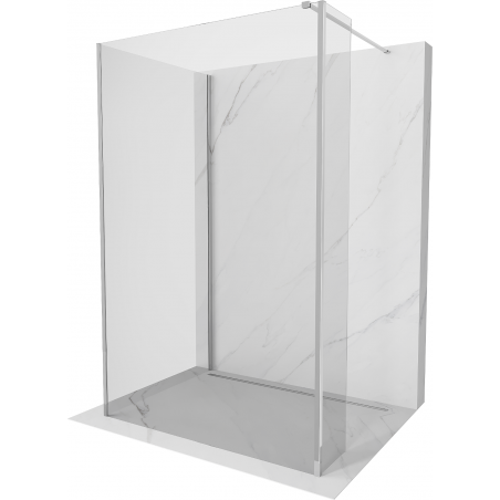 Mexen Kioto Duschwand Walk-in 140 x 70 x 40 cm, transparent, chrom - 800-140-070-221-01-00-040