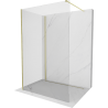 Mexen Kioto Duschwand Walk-in 120 x 85 cm, transparent, gebürstetes Gold - 800-120-212-55-00-085
