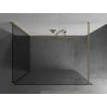 Mexen Kioto Duschwand Walk-in 120 x 85 cm, transparent, gebürstetes Gold - 800-120-212-55-00-085