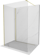Mexen Kioto Duschwand Walk-in 110 x 90 cm, transparent, gold gebürstet - 800-110-212-55-00-090