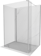 Mexen Kioto Duschwand Walk-in 140 x 100 x 40 cm, transparent, chrom - 800-140-100-221-01-00-040