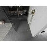 Mexen Kioto Duschwand Walk-in 110 x 105 cm, transparent, gold gebürstet - 800-110-212-55-00-105
