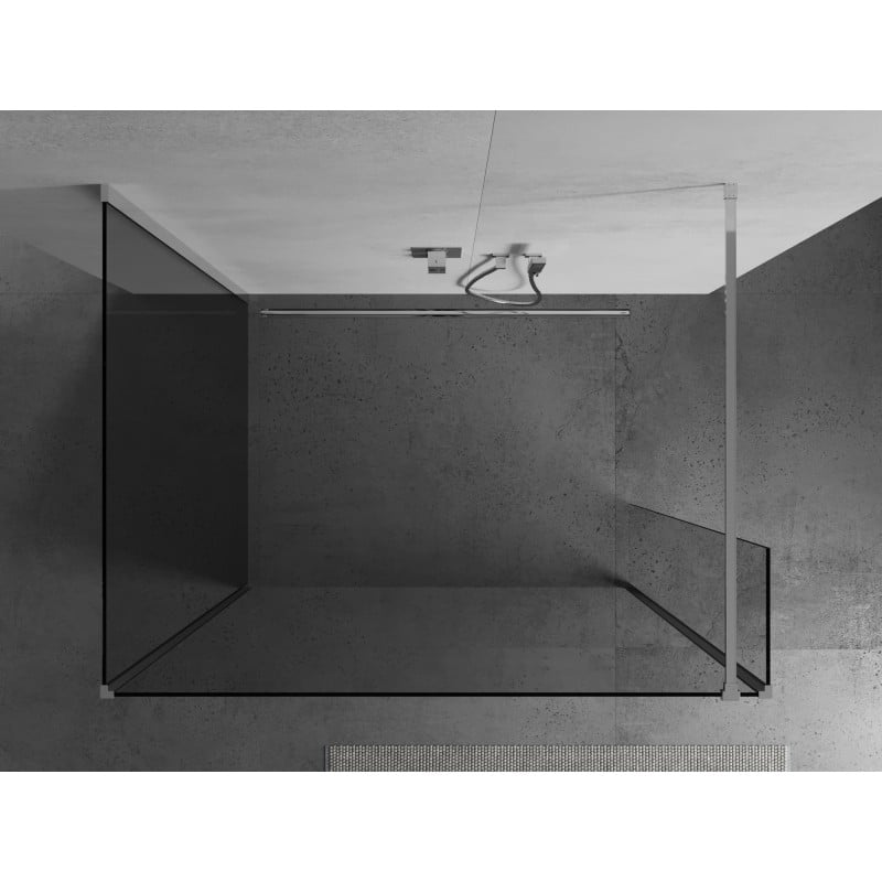 Mexen Kioto Duschwand Walk-in 115 x 100 x 40 cm, transparent, Chrom - 800-115-100-221-01-00-040