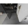 Mexen Kioto Duschwand Walk-in 110 x 110 cm, schwarzer Rahmen, gebürstetes Gold - 800-110-212-55-70-110