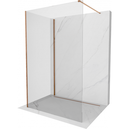 Mexen Kioto Duschwand Walk-in 110 x 70 cm, transparent, Roségold - 800-110-212-60-00-070