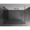 Mexen Kioto Duschwand Walk-in 100 x 80 cm, transparent, Roségold - 800-100-212-60-00-080