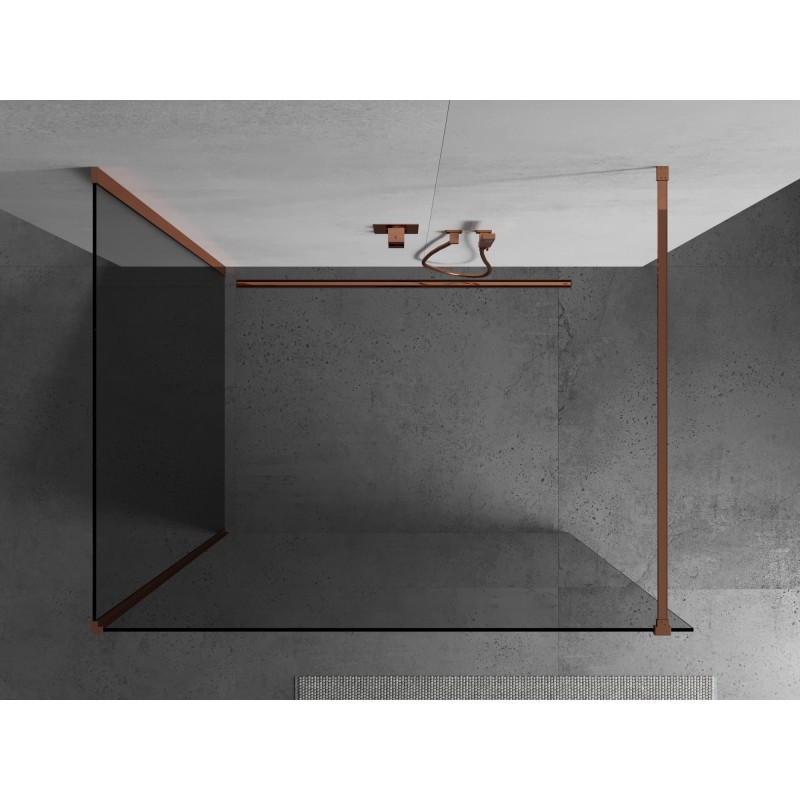 Mexen Kioto Duschwand Walk-in 120 x 90 cm, transparent, Roségold - 800-120-212-60-00-090