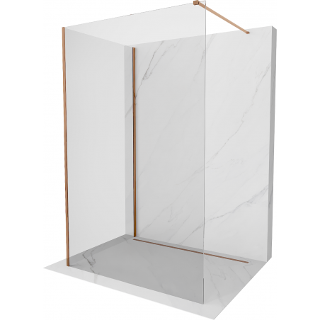 Mexen Kioto Duschwand Walk-in 110 x 105 cm, transparent, Roségold - 800-110-212-60-00-105