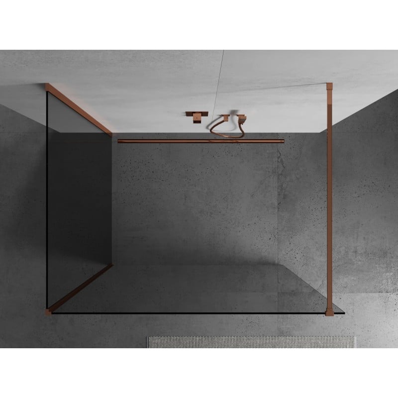 Mexen Kioto Duschwand Walk-in 110 x 100 cm, transparent, Roségold - 800-110-212-60-00-100