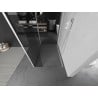 Mexen Kioto Duschwand Walk-in 130 x 75 x 30 cm, transparent, weiß - 800-130-075-221-20-00-030