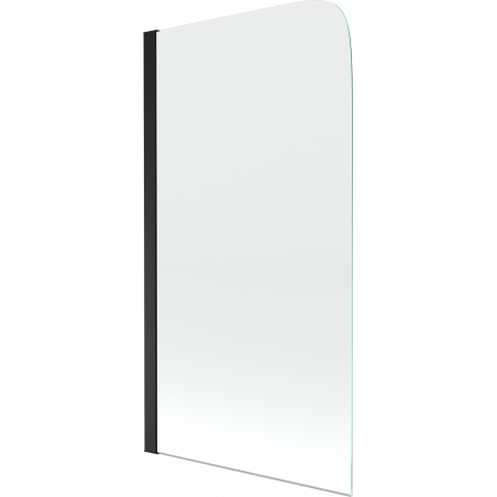 Mexen Felix 1-flügelige Badewannenfaltwand 70 x 140 cm, transparent, schwarz - 890-070-001-70-00