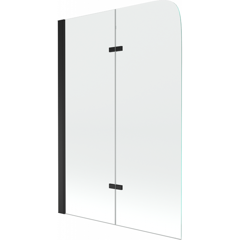 Mexen Felix zweiflügelige Duschabtrennung 80 x 140 cm, transparent, schwarz - 890-080-002-70-00