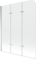 Mexen Felix Badewannenfaltwand 3-teilig 120 x 140 cm, transparent, chrom - 890-120-003-01-00