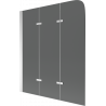 Mexen Felix 3-fach faltbare Badewannenabtrennung 120 x 140 cm, Graphit, Chrom - 890-120-003-01-40