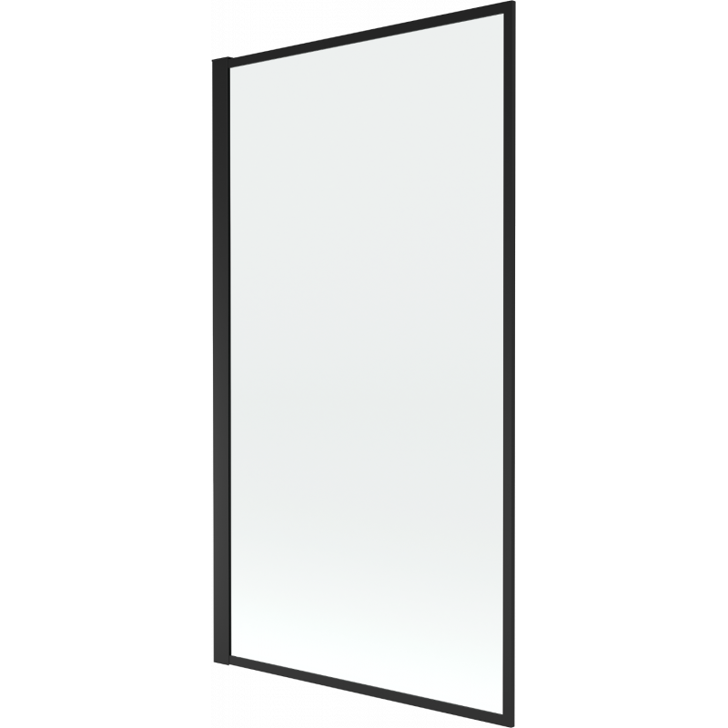 Mexen Alex 1-flügelige Badewannenabtrennung 80 x 140 cm, schwarzer Rahmen - 893-080-001-70-70