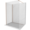 Mexen Kioto Duschwand Walk-in 135 x 70 cm, transparent, gebürstetes Kupfer - 800-135-212-65-00-070
