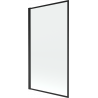 Mexen Alex Badewannenabtrennung 1-flügelig 80 x 140 cm, schwarzer Rahmen fix - 893-080-000-70-70