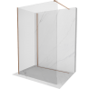 Mexen Kioto Duschwand Walk-in 125 x 70 cm, transparent, gebürstetes Kupfer - 800-125-212-65-00-070